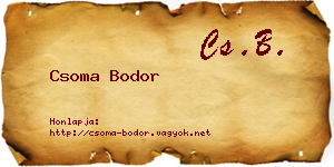 Csoma Bodor névjegykártya